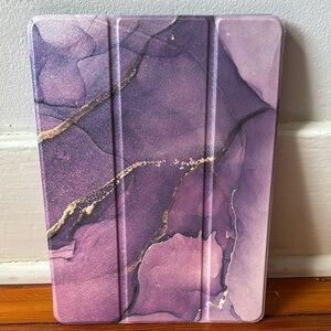 Ipad 9 Purple and Gold Marble Tablet Case